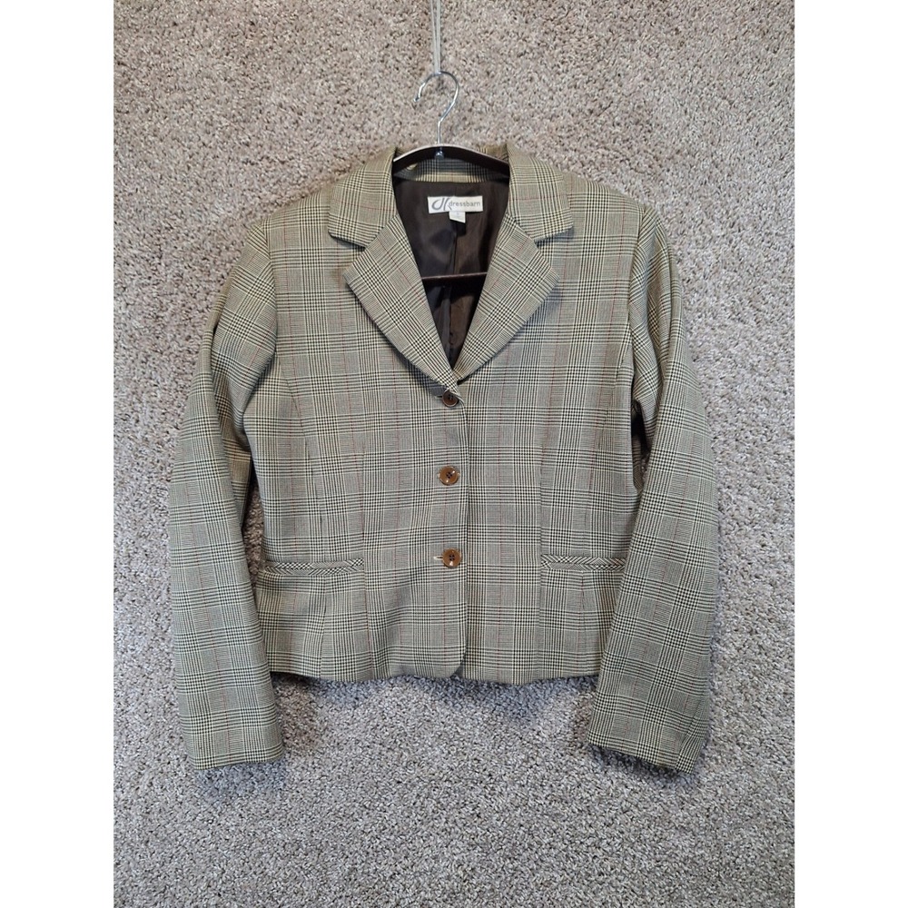 Dressbarn‎ Blazer Womens 8 Multicolor Plaid Button Up Career Office Professional